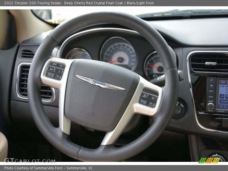 Deep Cherry Red Crystal Pearl Coat / Black/Light Frost 2012 Chrysler 200 Touring Sedan