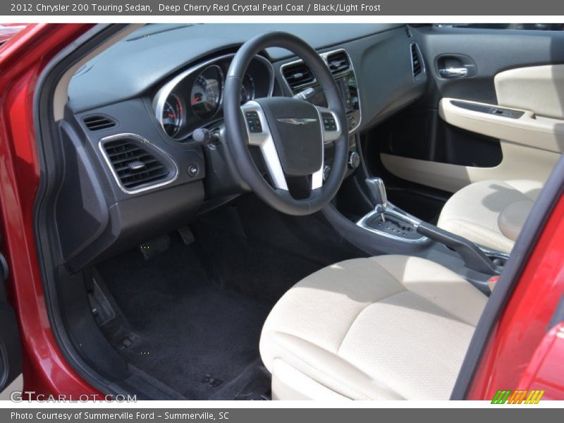 Deep Cherry Red Crystal Pearl Coat / Black/Light Frost 2012 Chrysler 200 Touring Sedan