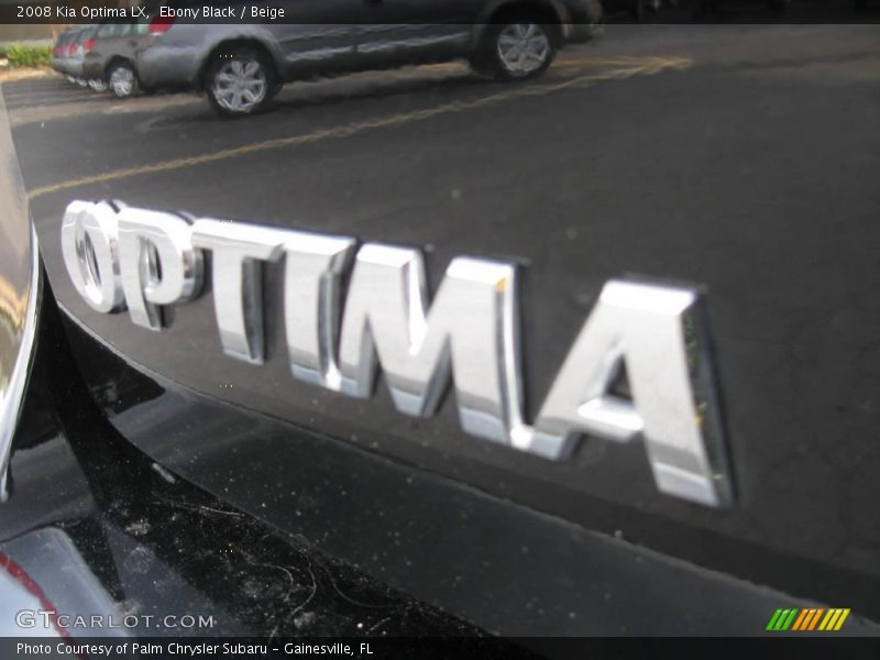 Ebony Black / Beige 2008 Kia Optima LX
