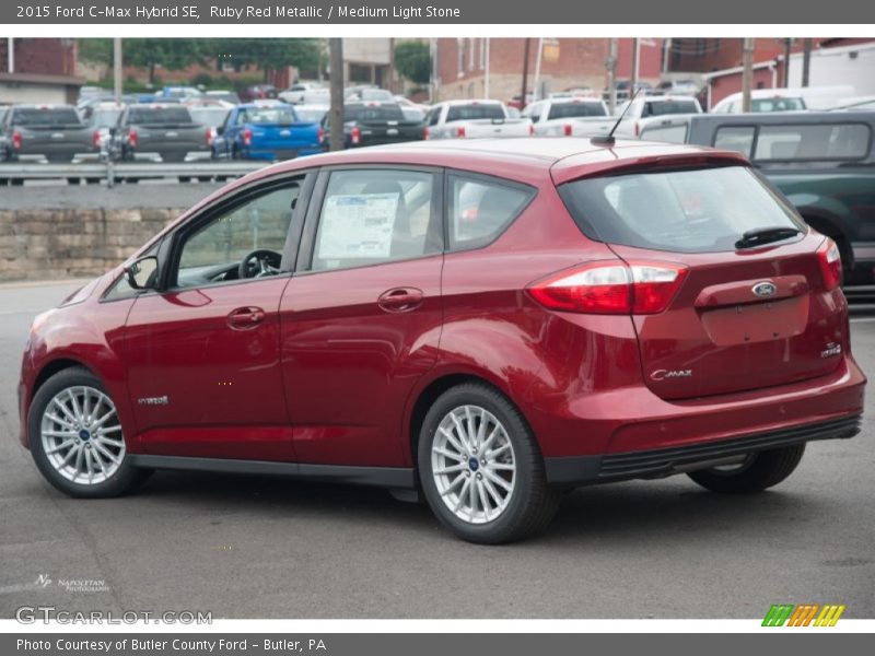 Ruby Red Metallic / Medium Light Stone 2015 Ford C-Max Hybrid SE