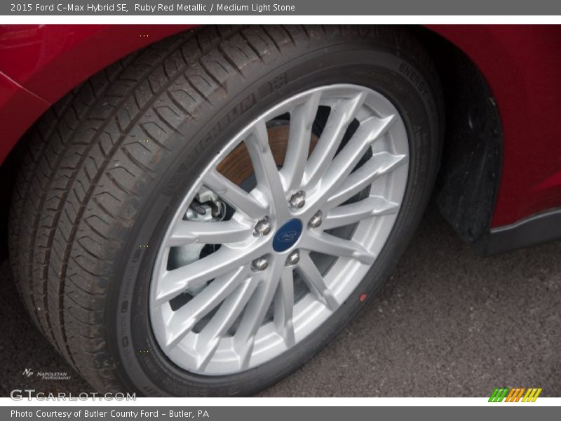 Ruby Red Metallic / Medium Light Stone 2015 Ford C-Max Hybrid SE