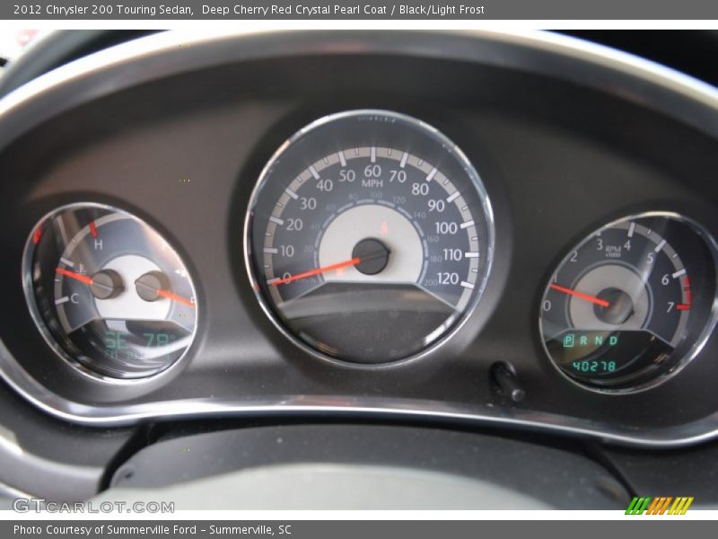 Deep Cherry Red Crystal Pearl Coat / Black/Light Frost 2012 Chrysler 200 Touring Sedan