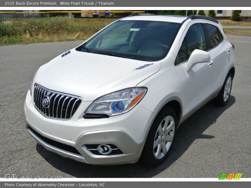 White Pearl Tricoat / Titanium 2015 Buick Encore Premium