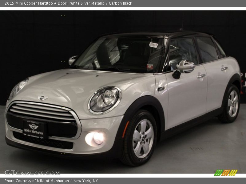 White Silver Metallic / Carbon Black 2015 Mini Cooper Hardtop 4 Door