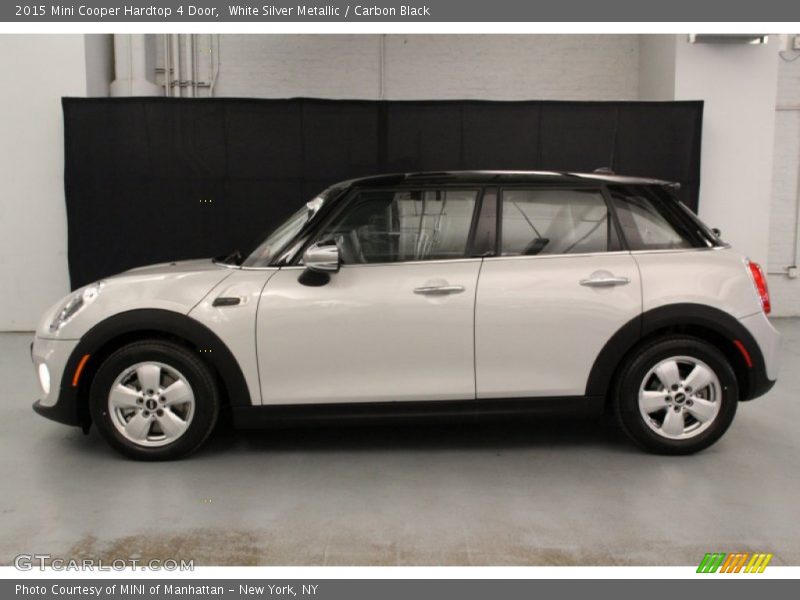 White Silver Metallic / Carbon Black 2015 Mini Cooper Hardtop 4 Door