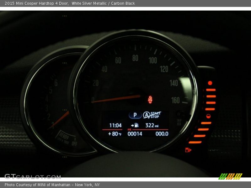 White Silver Metallic / Carbon Black 2015 Mini Cooper Hardtop 4 Door