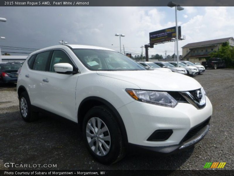 Pearl White / Almond 2015 Nissan Rogue S AWD