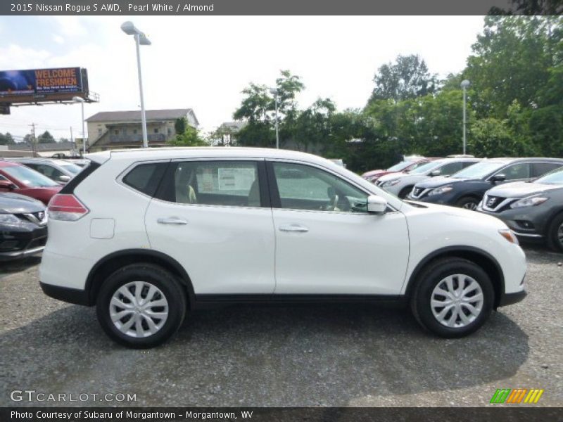 Pearl White / Almond 2015 Nissan Rogue S AWD