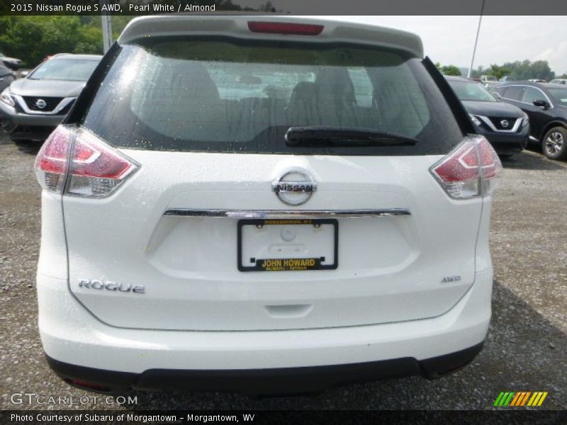 Pearl White / Almond 2015 Nissan Rogue S AWD
