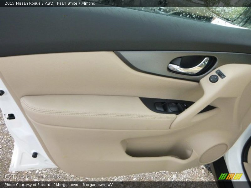 Pearl White / Almond 2015 Nissan Rogue S AWD