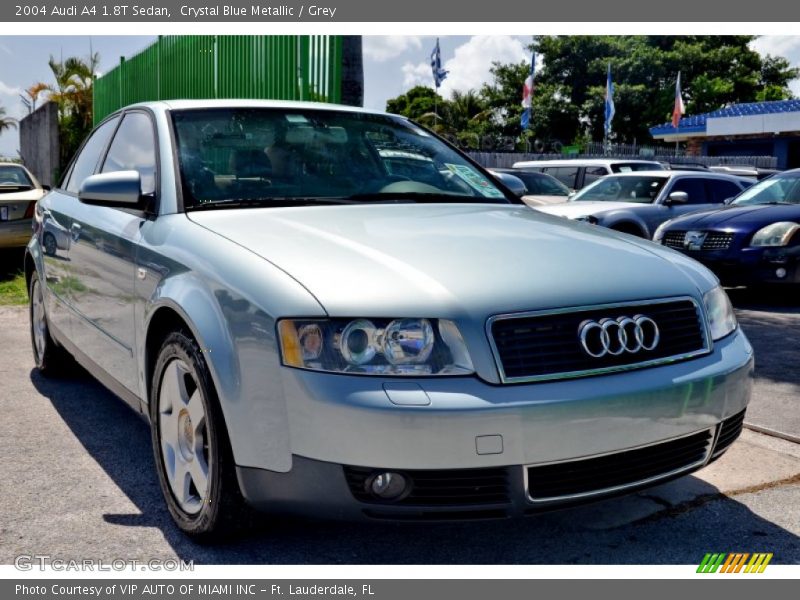 Crystal Blue Metallic / Grey 2004 Audi A4 1.8T Sedan