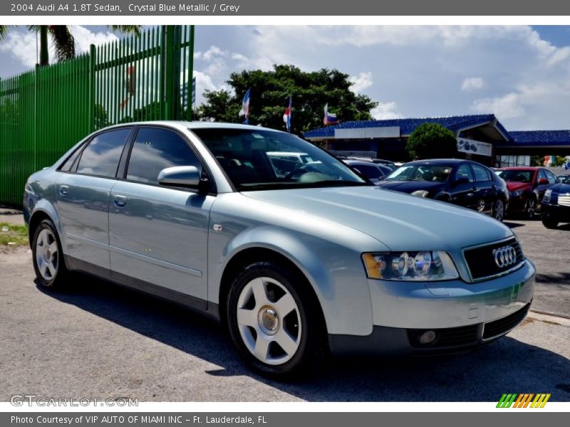 Crystal Blue Metallic / Grey 2004 Audi A4 1.8T Sedan