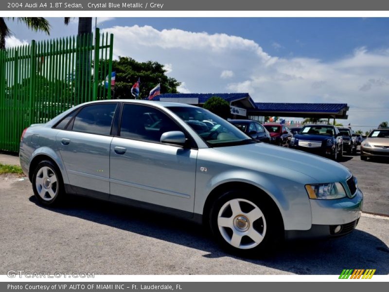 Crystal Blue Metallic / Grey 2004 Audi A4 1.8T Sedan