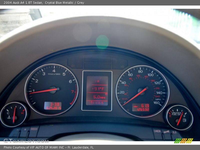 Crystal Blue Metallic / Grey 2004 Audi A4 1.8T Sedan