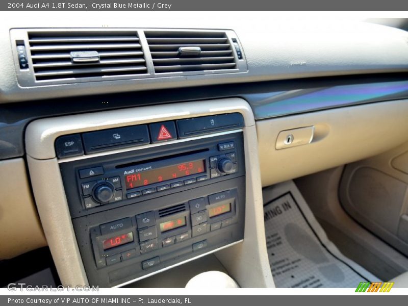 Crystal Blue Metallic / Grey 2004 Audi A4 1.8T Sedan