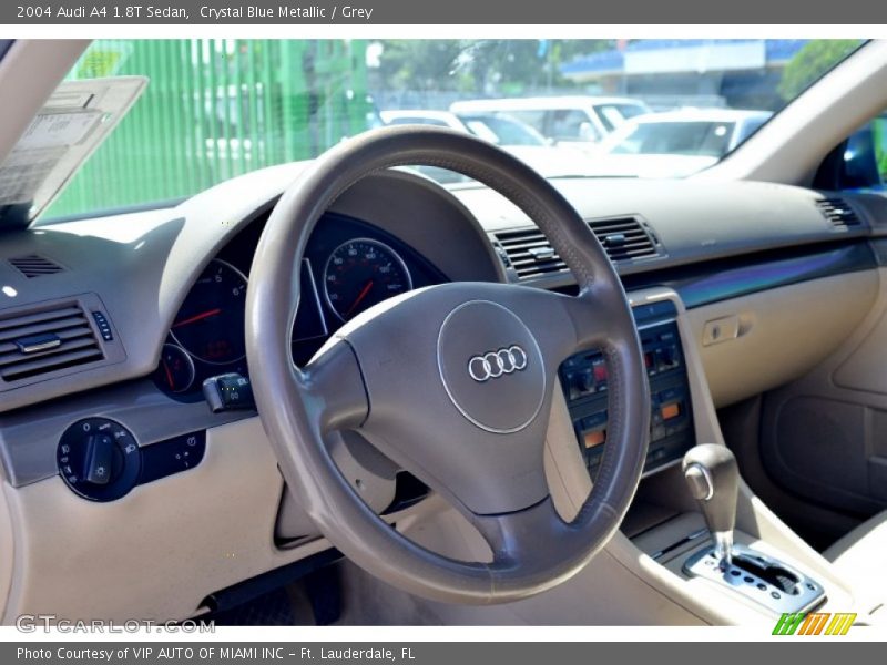 Crystal Blue Metallic / Grey 2004 Audi A4 1.8T Sedan