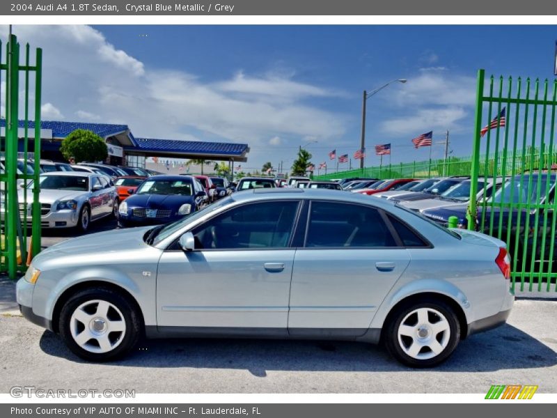 Crystal Blue Metallic / Grey 2004 Audi A4 1.8T Sedan