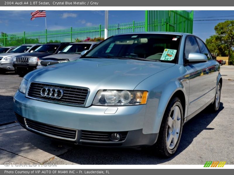 Crystal Blue Metallic / Grey 2004 Audi A4 1.8T Sedan