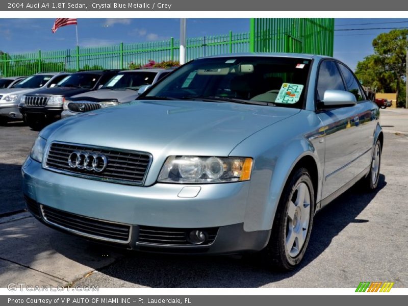 Crystal Blue Metallic / Grey 2004 Audi A4 1.8T Sedan