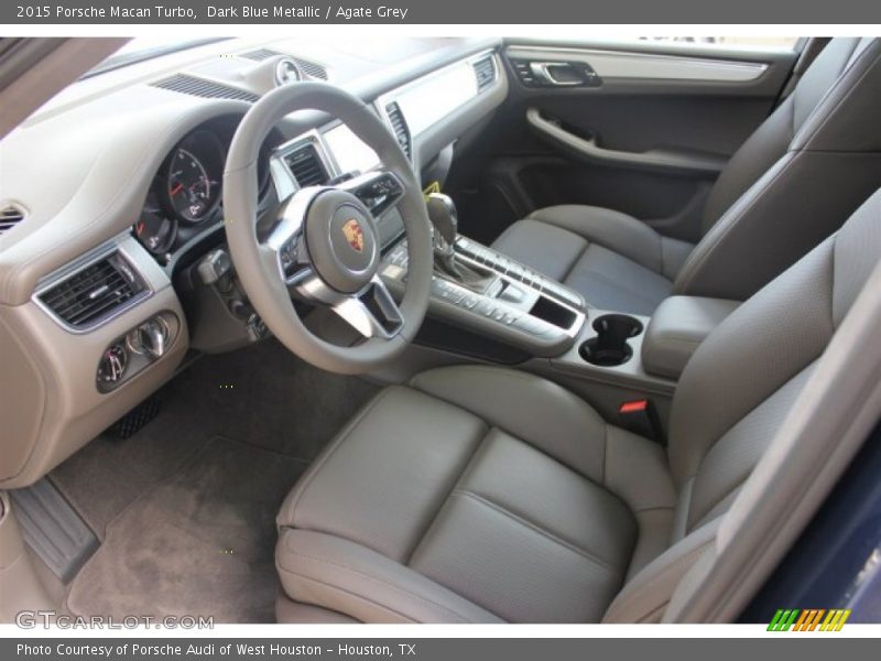 Dark Blue Metallic / Agate Grey 2015 Porsche Macan Turbo