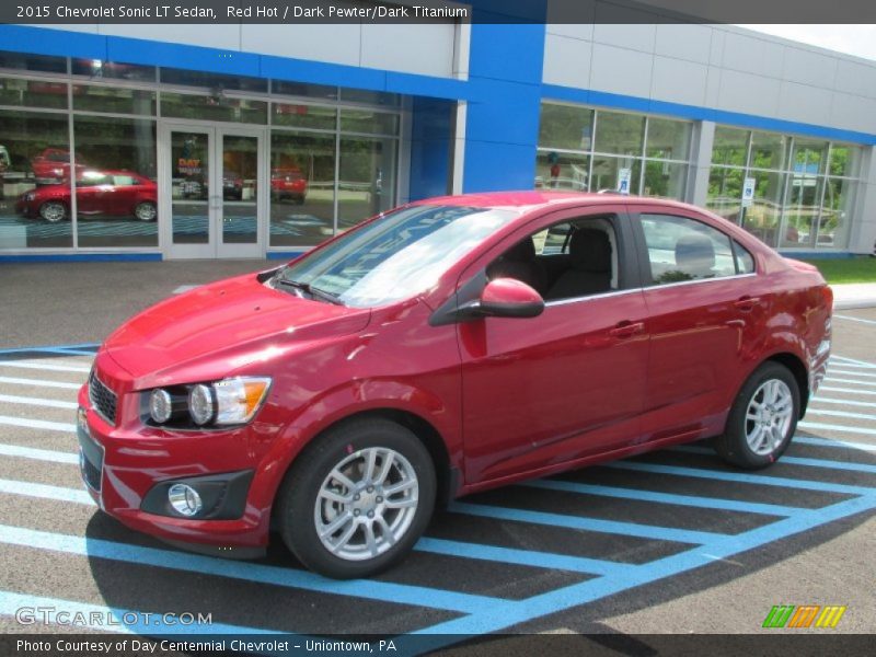 Red Hot / Dark Pewter/Dark Titanium 2015 Chevrolet Sonic LT Sedan