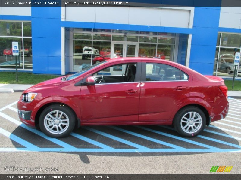 Red Hot / Dark Pewter/Dark Titanium 2015 Chevrolet Sonic LT Sedan