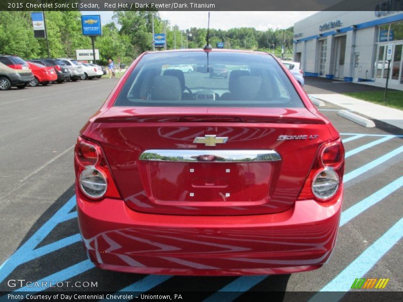 Red Hot / Dark Pewter/Dark Titanium 2015 Chevrolet Sonic LT Sedan