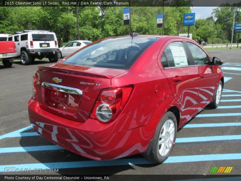 Red Hot / Dark Pewter/Dark Titanium 2015 Chevrolet Sonic LT Sedan