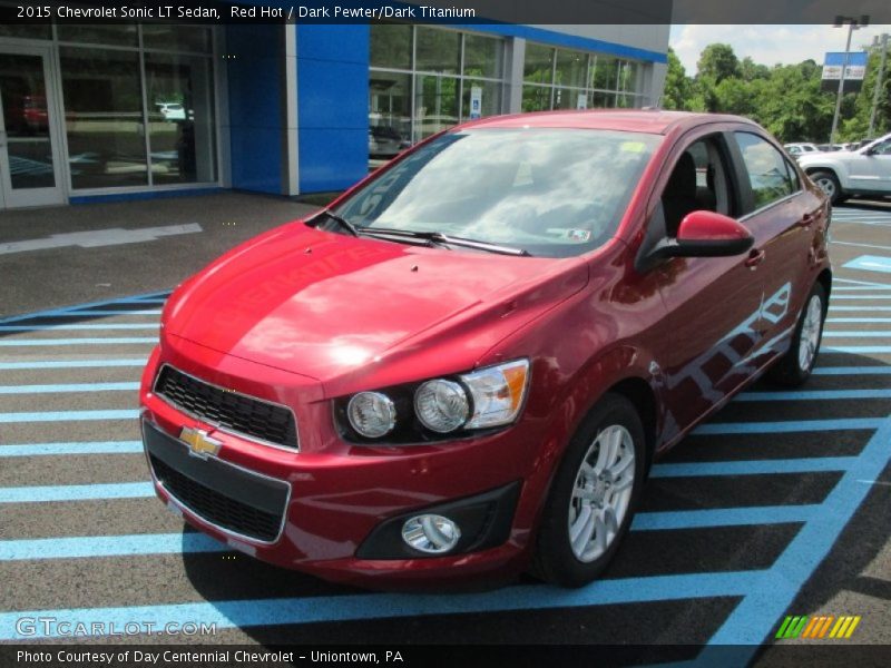 Red Hot / Dark Pewter/Dark Titanium 2015 Chevrolet Sonic LT Sedan