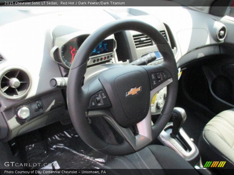 Red Hot / Dark Pewter/Dark Titanium 2015 Chevrolet Sonic LT Sedan