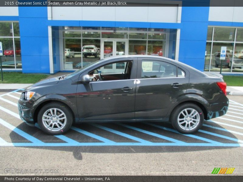 Ashen Gray Metallic / Jet Black/Brick 2015 Chevrolet Sonic LT Sedan