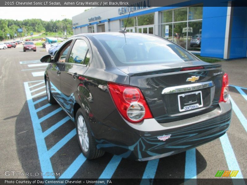Ashen Gray Metallic / Jet Black/Brick 2015 Chevrolet Sonic LT Sedan