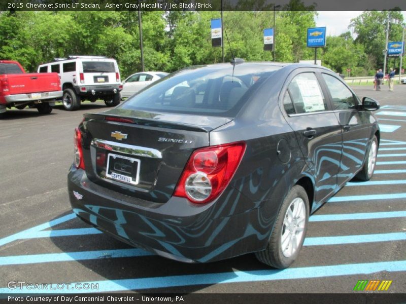Ashen Gray Metallic / Jet Black/Brick 2015 Chevrolet Sonic LT Sedan