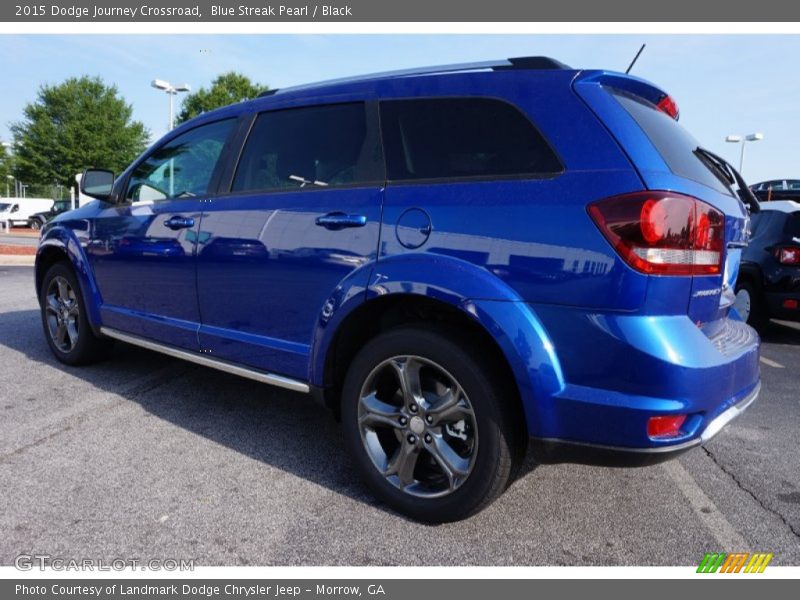 Blue Streak Pearl / Black 2015 Dodge Journey Crossroad