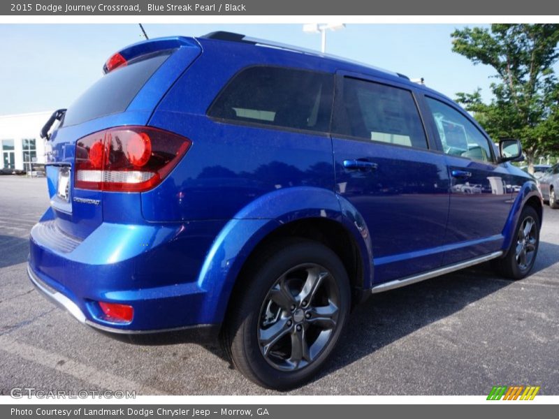 Blue Streak Pearl / Black 2015 Dodge Journey Crossroad