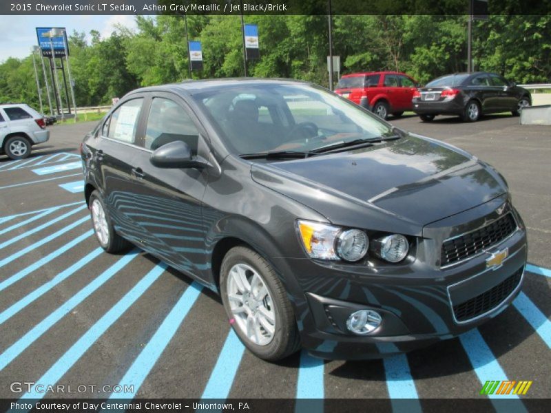 Ashen Gray Metallic / Jet Black/Brick 2015 Chevrolet Sonic LT Sedan