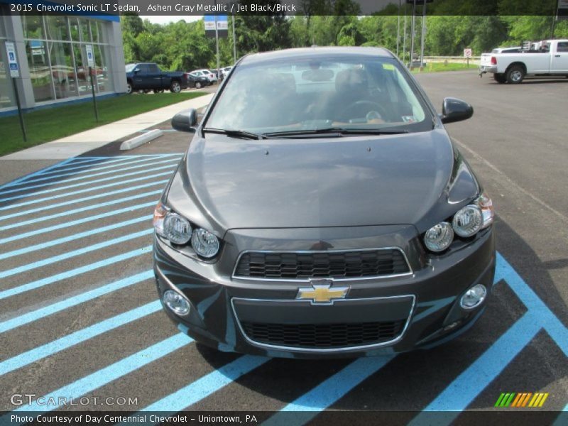 Ashen Gray Metallic / Jet Black/Brick 2015 Chevrolet Sonic LT Sedan