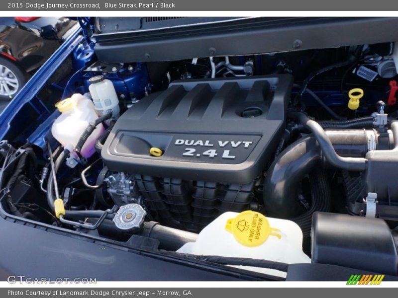 Blue Streak Pearl / Black 2015 Dodge Journey Crossroad