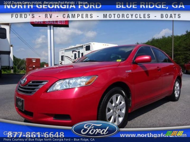 Barcelona Red Metallic / Bisque 2008 Toyota Camry Hybrid