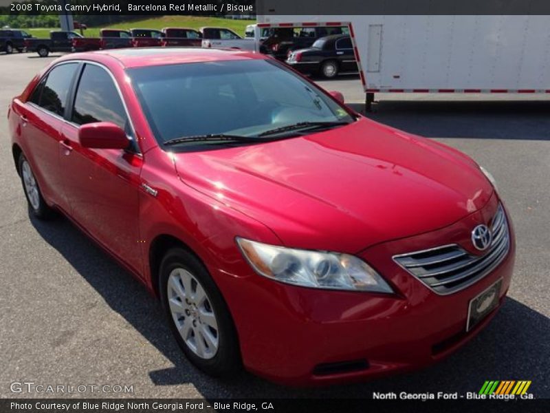 Barcelona Red Metallic / Bisque 2008 Toyota Camry Hybrid