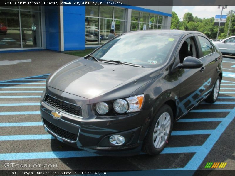 Ashen Gray Metallic / Jet Black/Brick 2015 Chevrolet Sonic LT Sedan