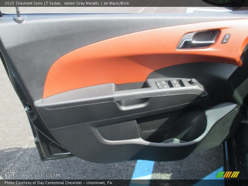 Ashen Gray Metallic / Jet Black/Brick 2015 Chevrolet Sonic LT Sedan