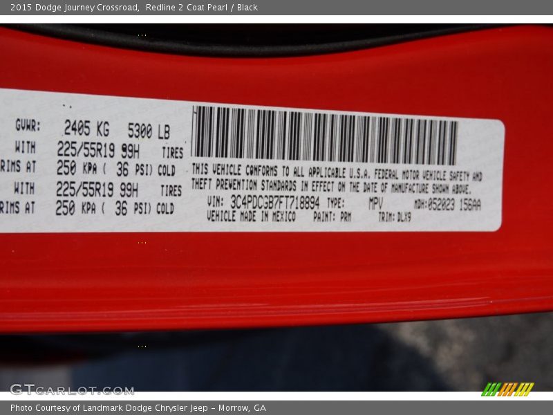 Redline 2 Coat Pearl / Black 2015 Dodge Journey Crossroad