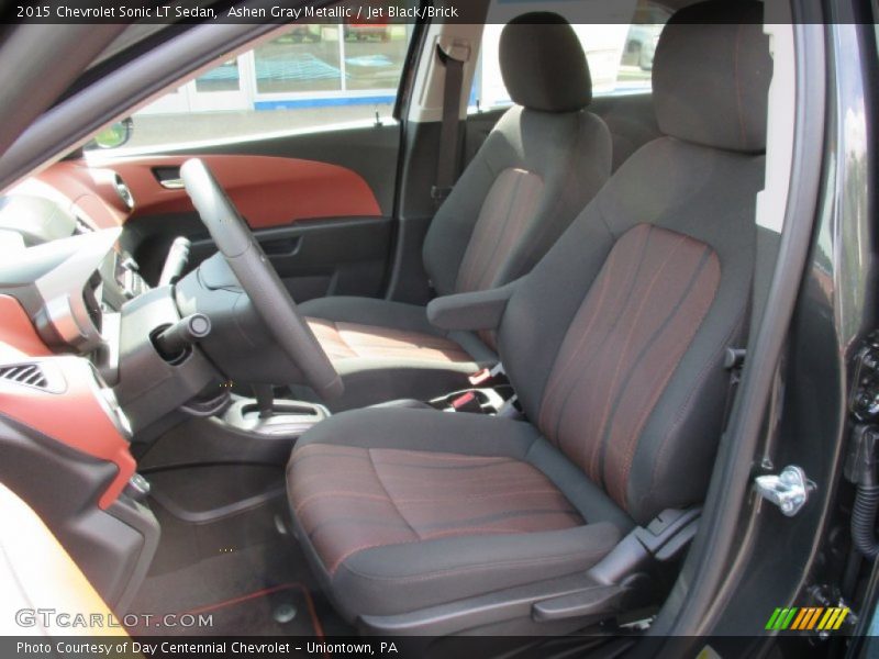 Ashen Gray Metallic / Jet Black/Brick 2015 Chevrolet Sonic LT Sedan