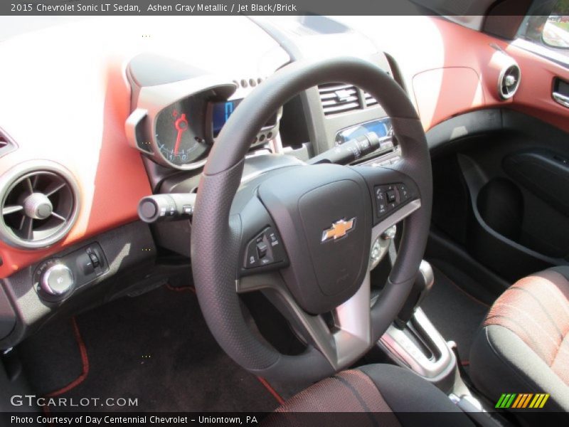 Ashen Gray Metallic / Jet Black/Brick 2015 Chevrolet Sonic LT Sedan