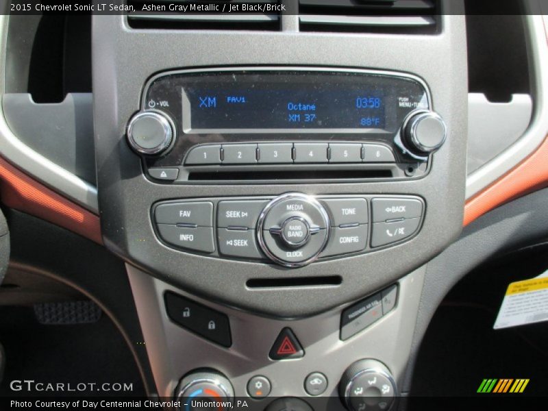 Ashen Gray Metallic / Jet Black/Brick 2015 Chevrolet Sonic LT Sedan