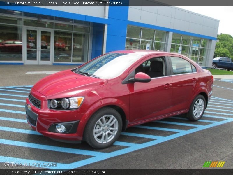Crystal Red Tintcoat / Jet Black/Brick 2015 Chevrolet Sonic LT Sedan