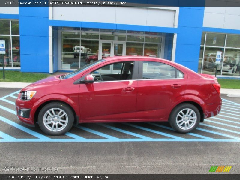 Crystal Red Tintcoat / Jet Black/Brick 2015 Chevrolet Sonic LT Sedan