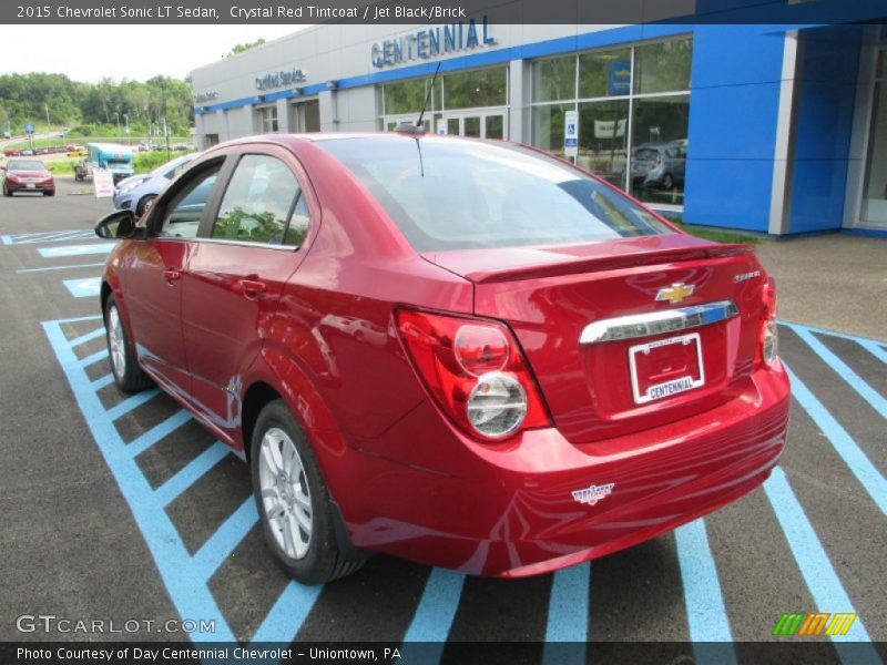 Crystal Red Tintcoat / Jet Black/Brick 2015 Chevrolet Sonic LT Sedan