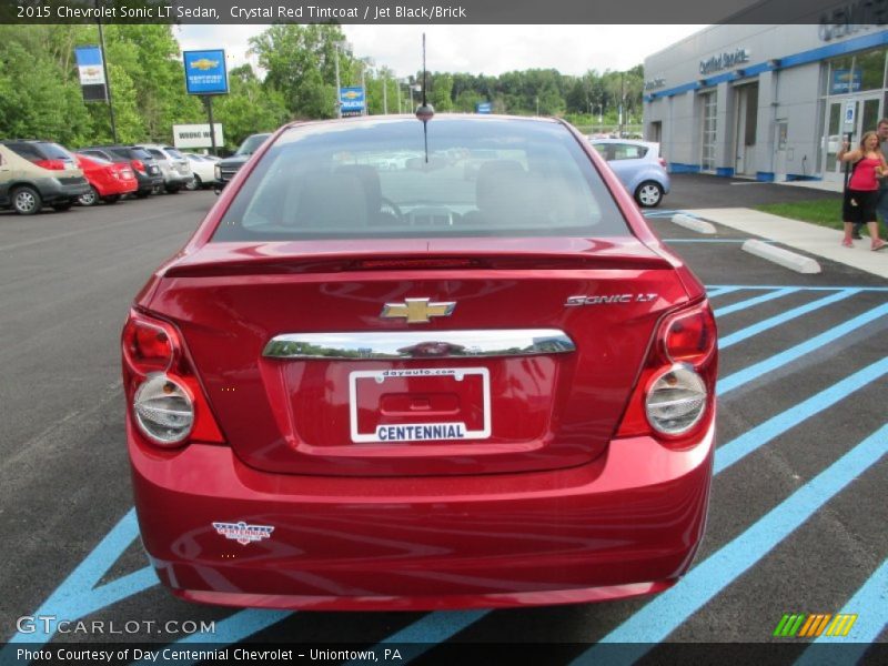 Crystal Red Tintcoat / Jet Black/Brick 2015 Chevrolet Sonic LT Sedan